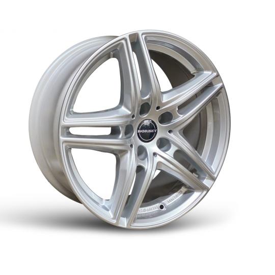 Ratlankiai BORBET BORBET BRILLIANT SILVER NEW S 5X112 R17 7,5 ET27