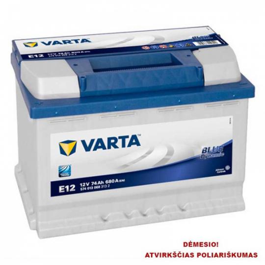 Akumuliatorius VARTA E12 74 AH 680 EN